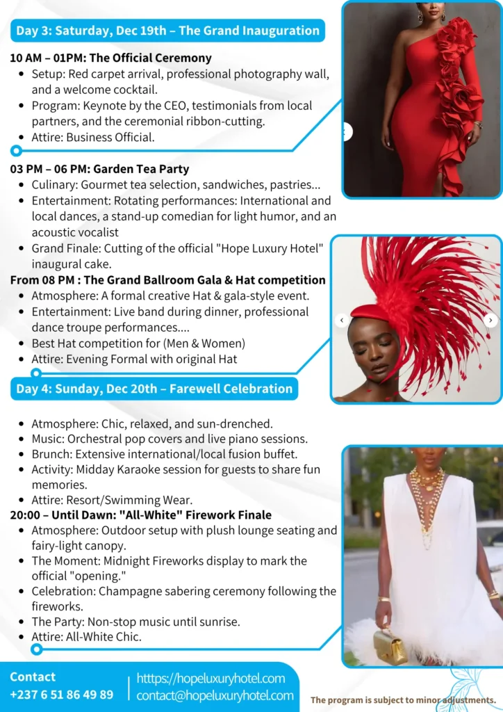 Grand opening program